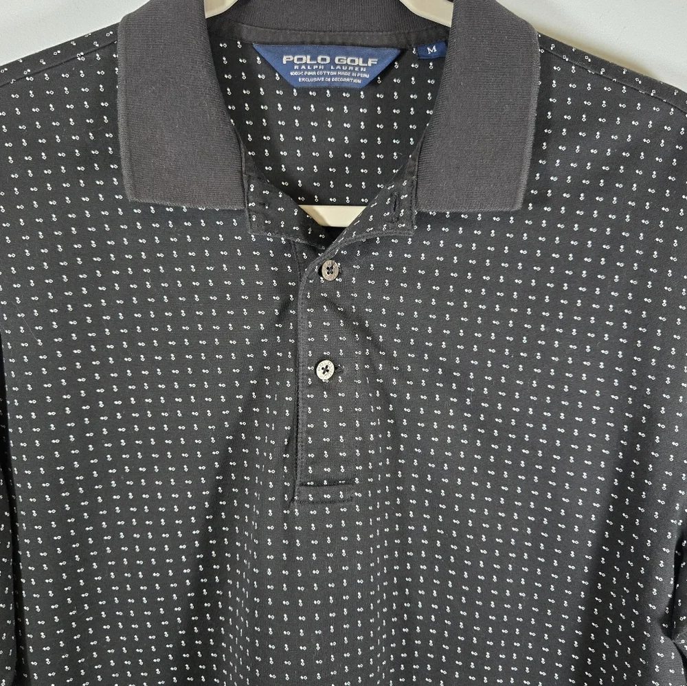 Ralph Lauren‎ Polo Golf Black 100% Pima Cotton Shirt Size Medium